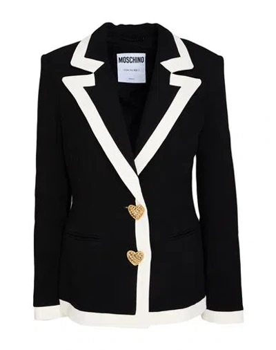 Moschino Woman Blazer Black Size 6 Viscose, Wool, Elastane