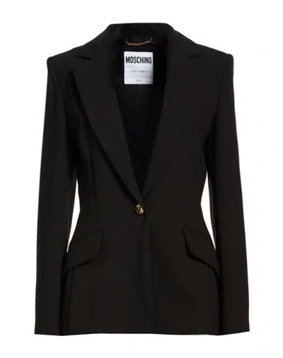 Moschino Woman Blazer Black Size 8 Polyester, Elastane