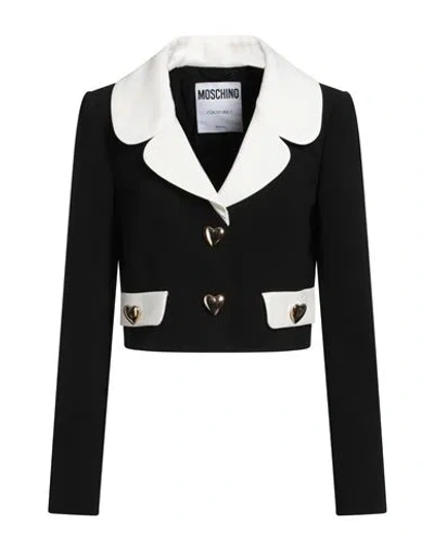 Moschino Woman Blazer Black Size 8 Polyester, Elastane