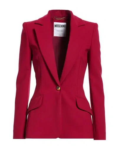 Moschino Woman Blazer Brick Size 4 Polyester, Elastane In Pink