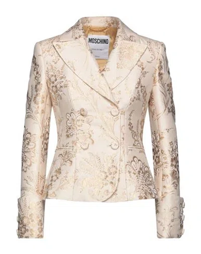 Moschino Woman Blazer Ivory Size 12 Polyester, Acetate In White
