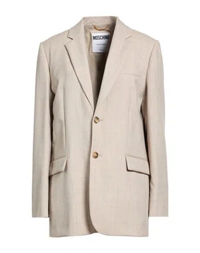 Moschino Woman Blazer Light Grey Size 4 Virgin Wool In Gray