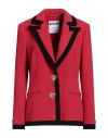 Moschino Woman Blazer Red Size 10 Viscose, Wool, Elastane