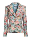 Moschino Woman Blazer Sky Blue Size 8 Viscose, Cotton In Blue