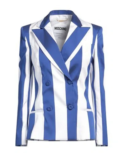 Moschino Woman Blazer White Size 6 Polyester, Cotton, Polyamide