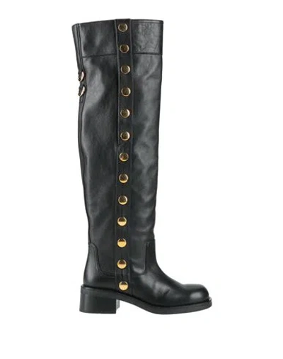 Moschino Woman Boot Black Size 6 Calfskin