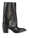Moschino Woman Boot Black Size 8 Calfskin In Black