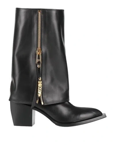 Moschino Woman Boot Black Size 8 Calfskin