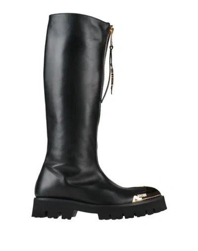Moschino Woman Boot Black Size 8 Calfskin