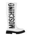 Moschino Woman Boot White Size 8 Textile Fibers