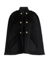 Moschino Woman Cape Black Size 10 Alpaca Wool, Virgin Wool, Polyamide In Black