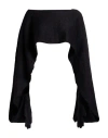 Moschino Woman Cape Black Size Onesize Mohair Wool, Polyamide, Virgin Wool
