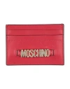Moschino Woman Cardholder Red Size - Leather