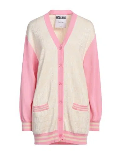 MOSCHINO MOSCHINO WOMAN CARDIGAN CREAM SIZE 8 VIRGIN WOOL