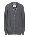 Moschino Woman Cardigan Grey Size 10 Cotton