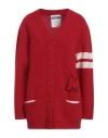 Moschino Woman Cardigan Red Size M Virgin Wool In Red