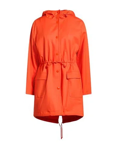 Moschino Woman Coat Orange Size 6 Polyester, Cotton, Elastane