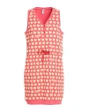 Moschino Woman Cover-up Coral Size L Cotton, Elastane In Red