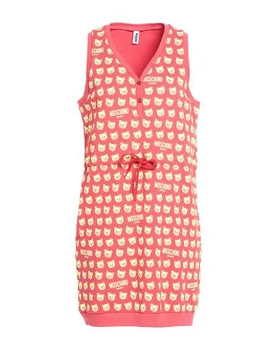 Moschino Woman Cover-up Coral Size L Cotton, Elastane In Red