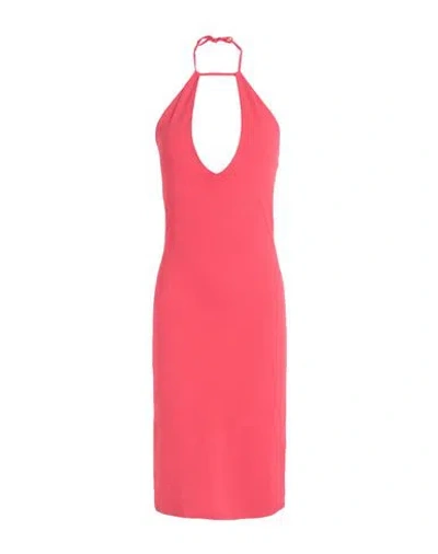 Moschino Woman Cover-up Coral Size L Cotton, Elastane In Pink