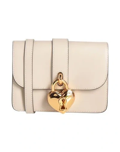 Moschino Woman Cross-body Bag Beige Size - Leather, Metal