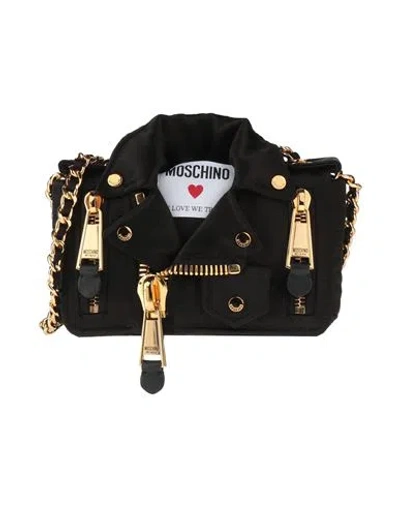 Moschino Woman Cross-body Bag Black Size - Leather, Textile Fibers