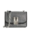 Moschino Crystal Logo Crossbody Bag In Black