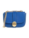 MOSCHINO MOSCHINO WOMAN CROSS-BODY BAG BRIGHT BLUE SIZE - LEATHER