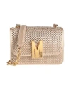 Moschino Studded Shoulder Bag In Grey