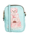 Moschino Woman Cross-body Bag Turquoise Size - Textile Fibers, Leather In Blue