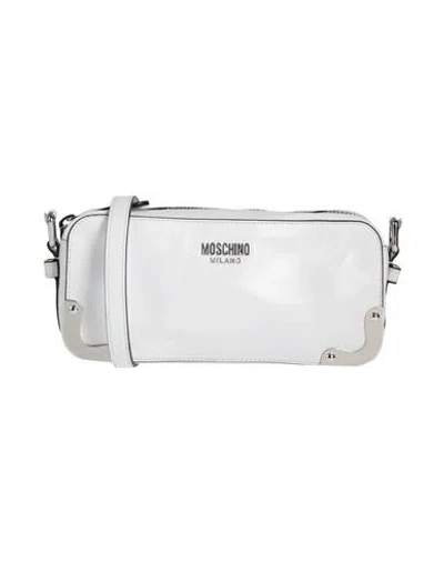 Moschino Logo-lettering Cross Body Bag In White