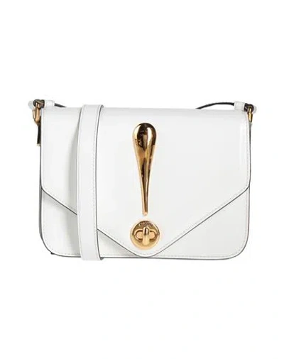 Moschino Interrogation Point-plaque Shoulder Bag In White