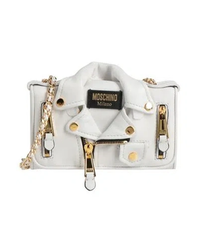 Moschino Woman Cross-body Bag White Size - Soft Leather