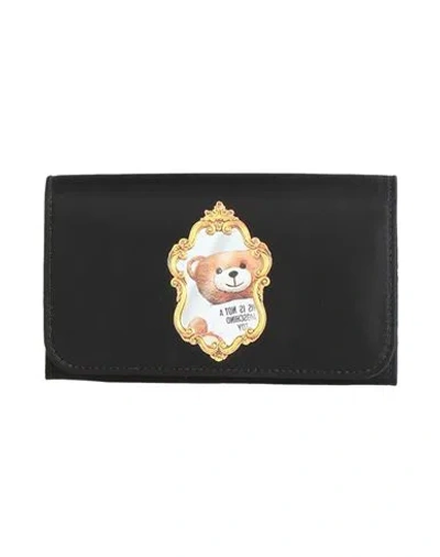 Moschino Woman Crossbody Wallet Black Size - Polyamide
