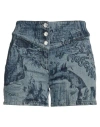 Moschino Woman Denim Shorts Blue Size 10 Cotton, Elastane In Blue