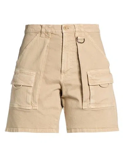 Moschino Woman Denim Shorts Camel Size 14 Cotton, Elastane In Neutral