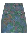 Moschino Woman Denim Skirt Blue Size 8 Cotton, Elastane In Blue