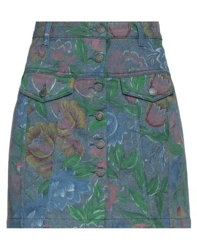Moschino Woman Denim Skirt Blue Size 8 Cotton, Elastane