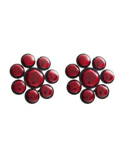 Moschino Woman Earrings Red Size - Metal