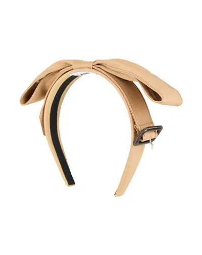 Moschino Woman Hair Accessory Camel Size - Textile Fibers