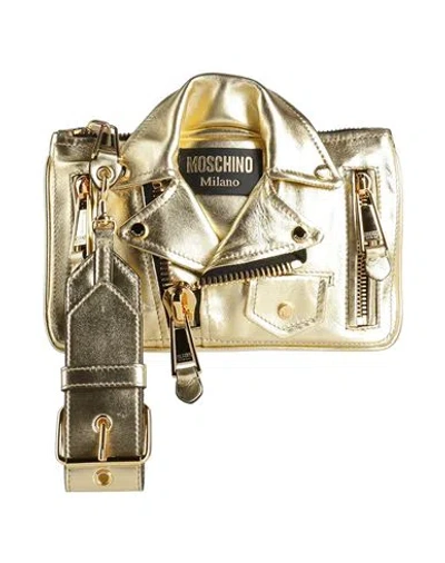 Moschino Woman Handbag Gold Size - Leather