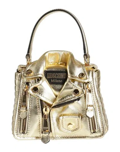 Moschino Woman Handbag Gold Size - Leather In Gold