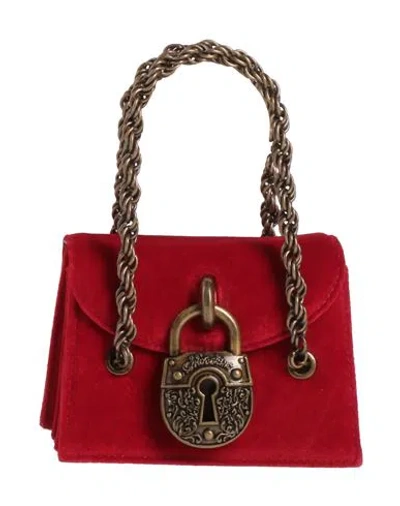 Moschino Woman Handbag Red Size - Textile Fibers, Soft Leather