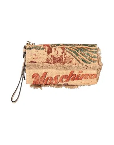 Moschino Woman Handbag Sand Size - Textile Fibers, Leather In Beige