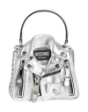 Moschino Woman Handbag Silver Size - Leather In Silver