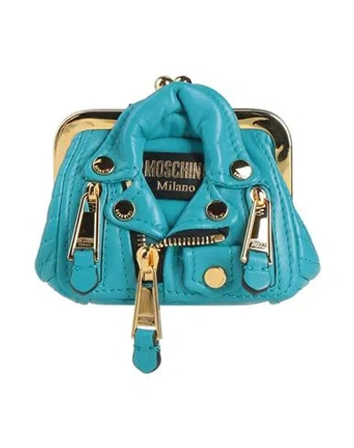 Moschino Woman Handbag Turquoise Size - Textile Fibers In Pattern