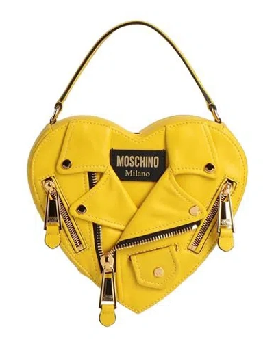 Moschino Woman Handbag Yellow Size - Leather