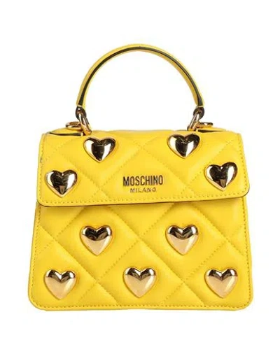 Moschino Woman Handbag Yellow Size - Leather