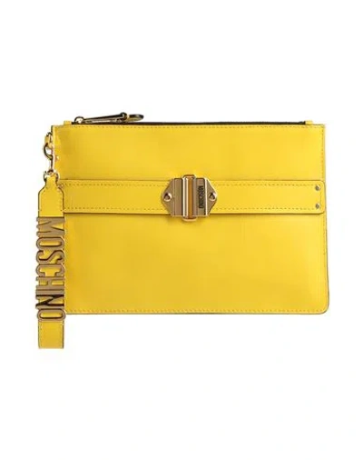 Moschino Woman Handbag Yellow Size - Soft Leather