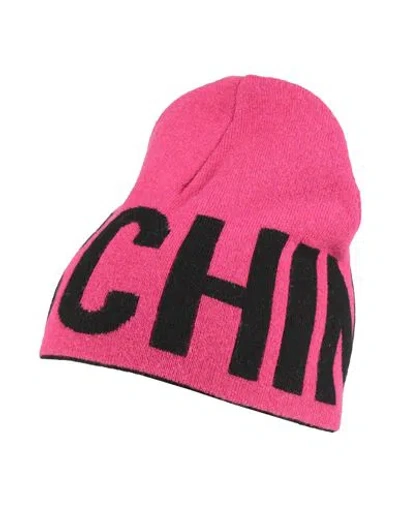 Moschino Woman Hat Magenta Size Onesize Wool, Viscose, Polyamide, Cashmere